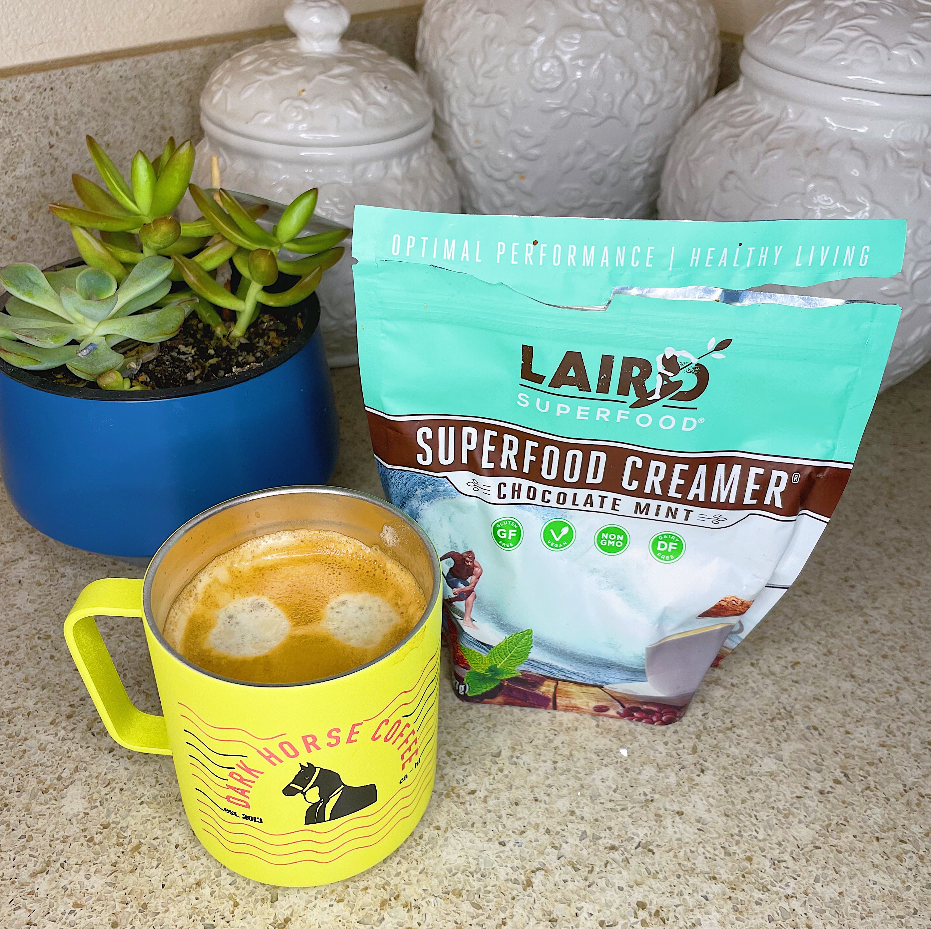 Healthy coffee creamer alternative option is Laird's Superfoods creamer