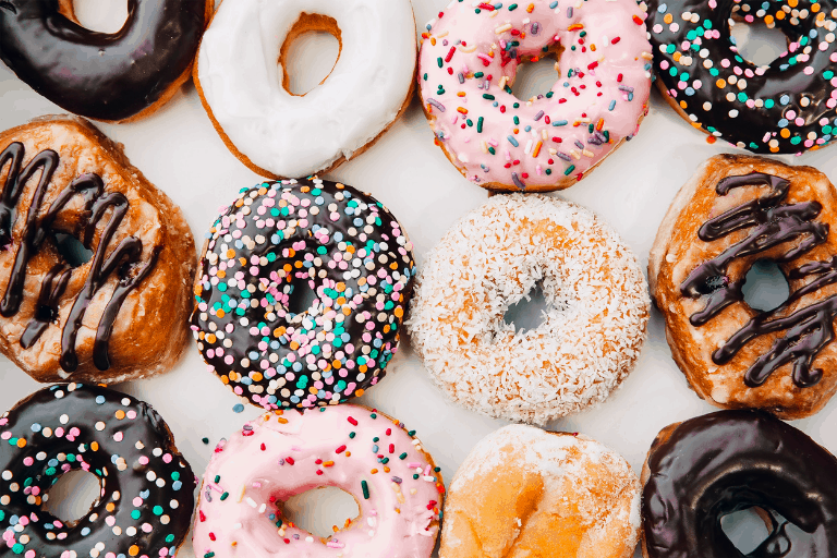 Cut back on sugary foods like donuts to get fit